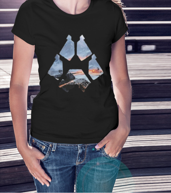 Wot Steel Hunter Winter Landscape Battle Icon T-Shirt