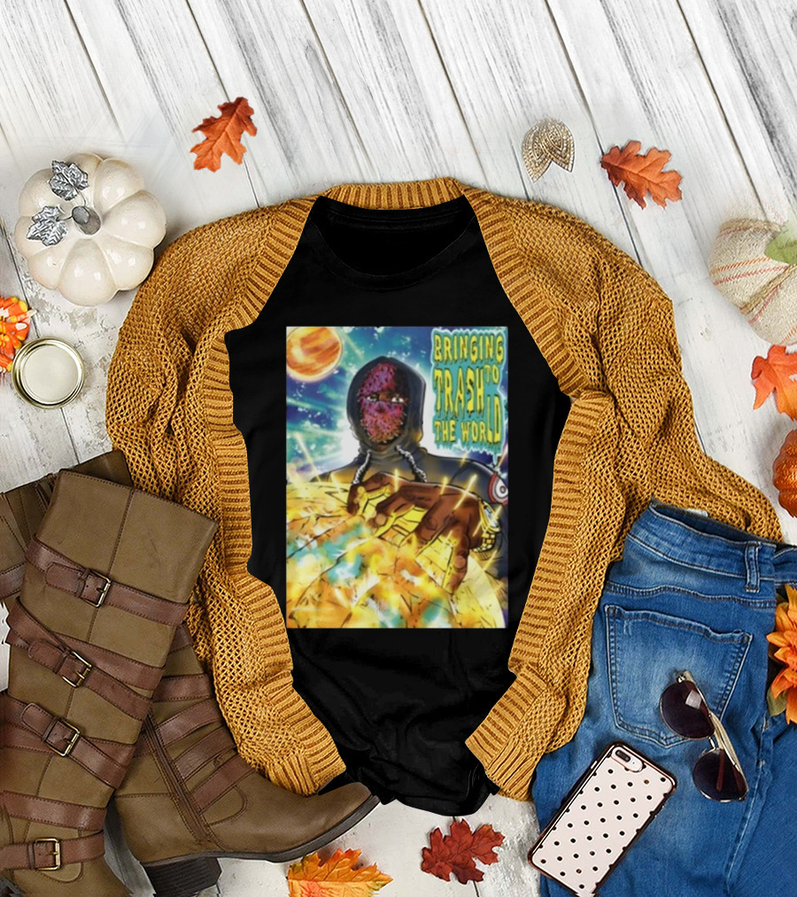 Yuno Miles Bringing Trash to the World Planetary Cosmic Hooded Character T-Shirt