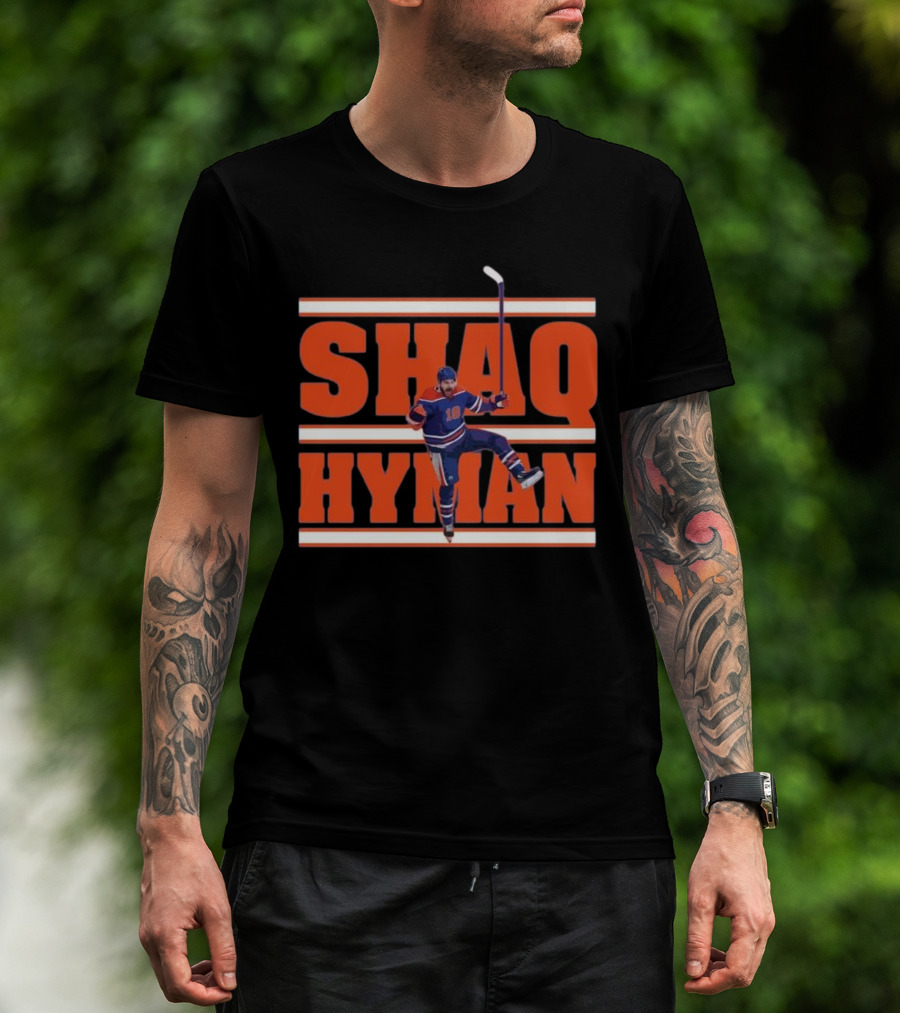 SHAQ HYMAN Hockey Player Celebration T-Shirt