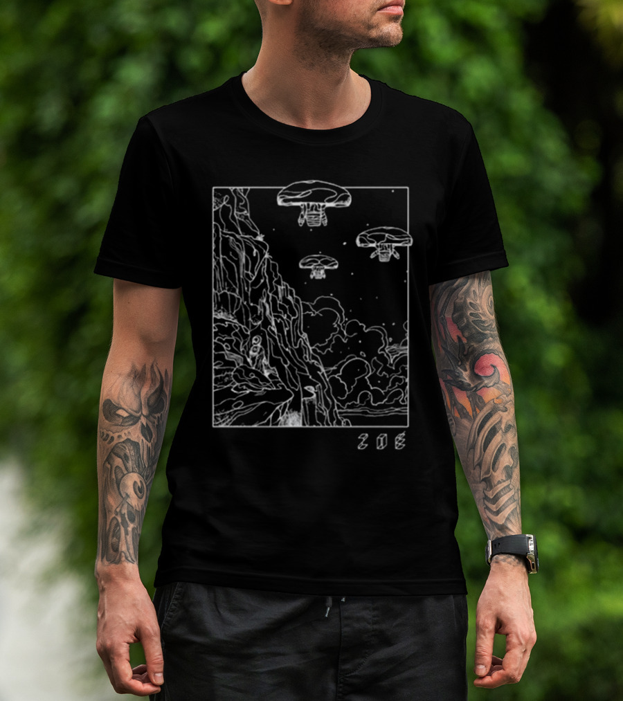 Zoé 2025 Vl B Floating Jellyfish Cliff Scene T-Shirt