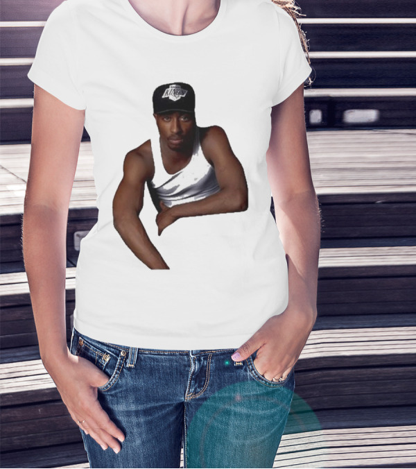 2PAC LA Kings Hat Image T-Shirt