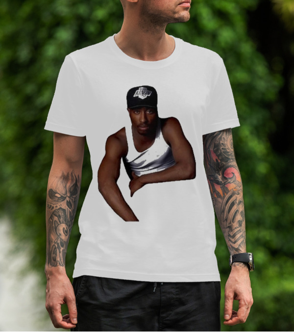 2PAC LA Kings Hat Image T-Shirt