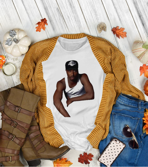 2PAC LA Kings Hat Image T-Shirt