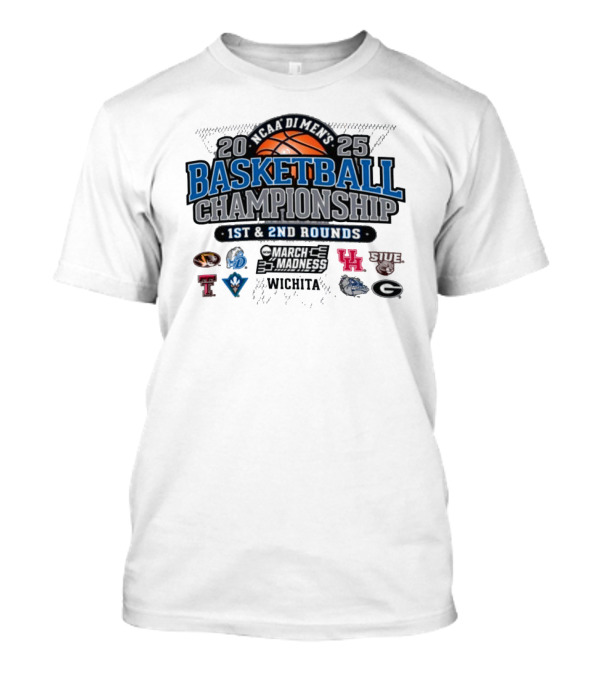 2025 NCAA March Madness First Second Rounds Wichita Basketball Championship T-Shirt