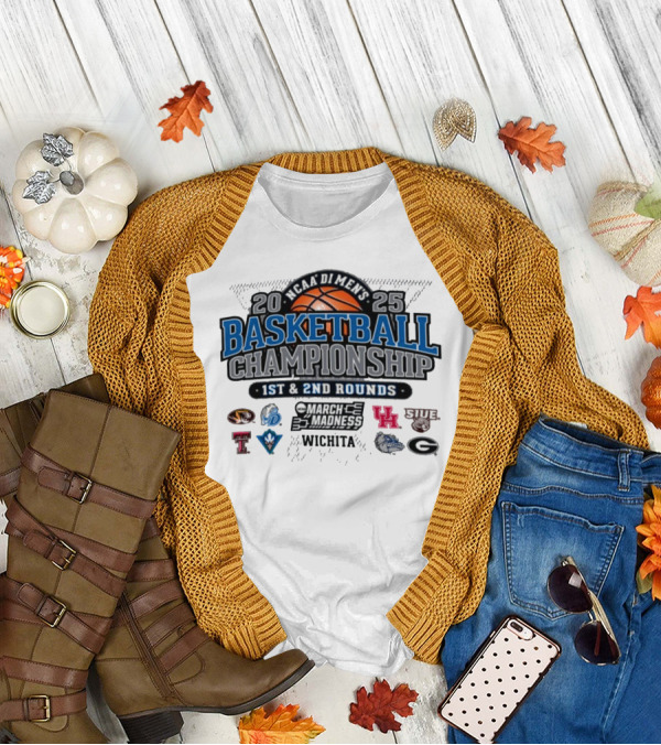 2025 NCAA March Madness First Second Rounds Wichita Basketball Championship T-Shirt