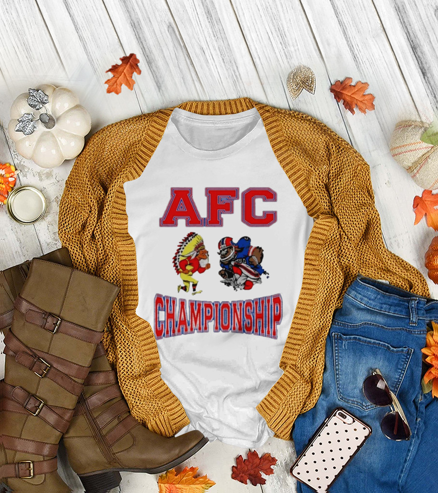 AFC Championship 2025 Kansas City Chiefs Buffalo Bills Mascots T-Shirt