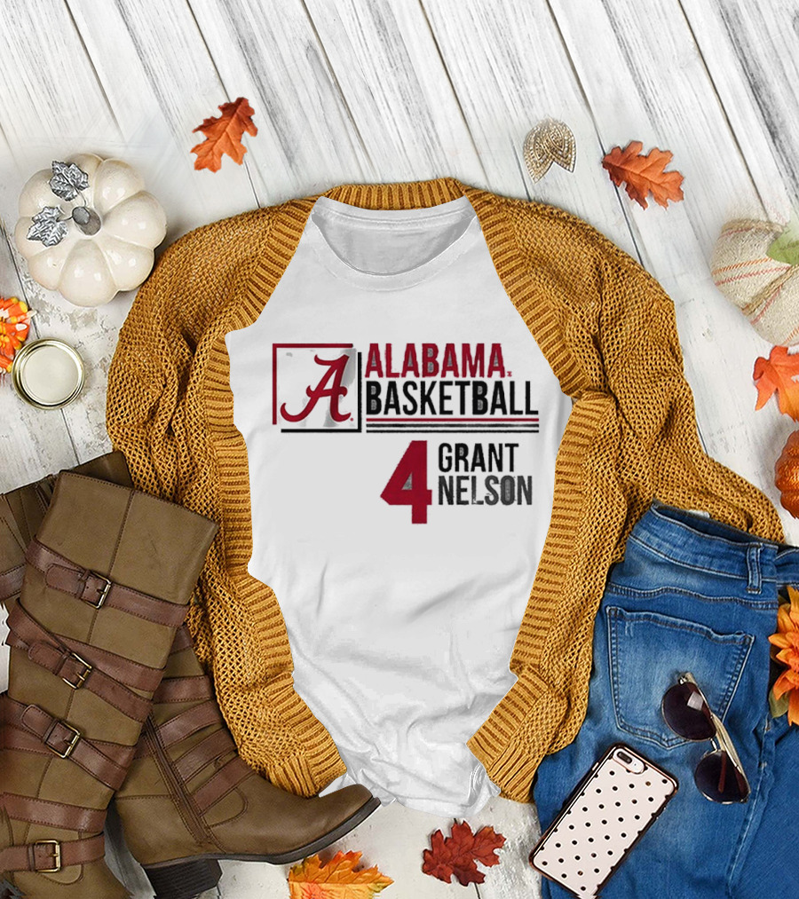 Alabama Grant Nelson Basketball Jersey Number 4 T-Shirt