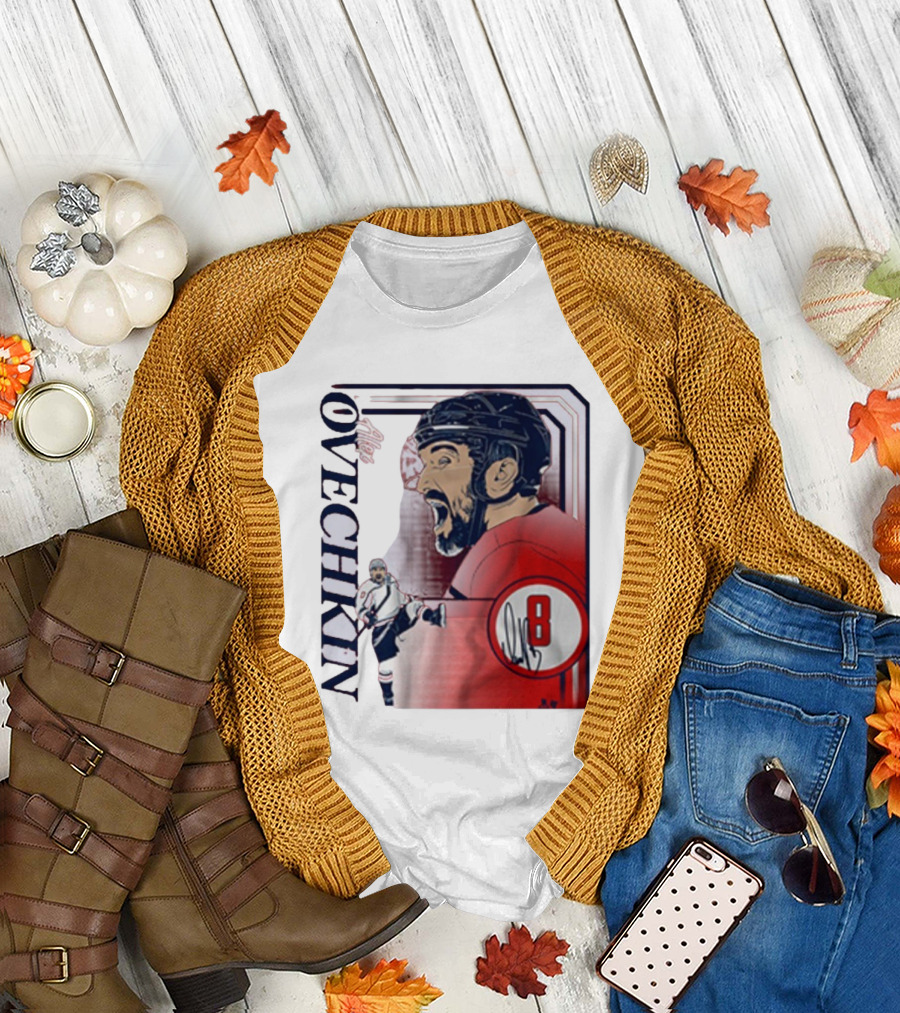 Alexander Ovechkin Dynamic Hockey Collage Number 8 T-Shirt