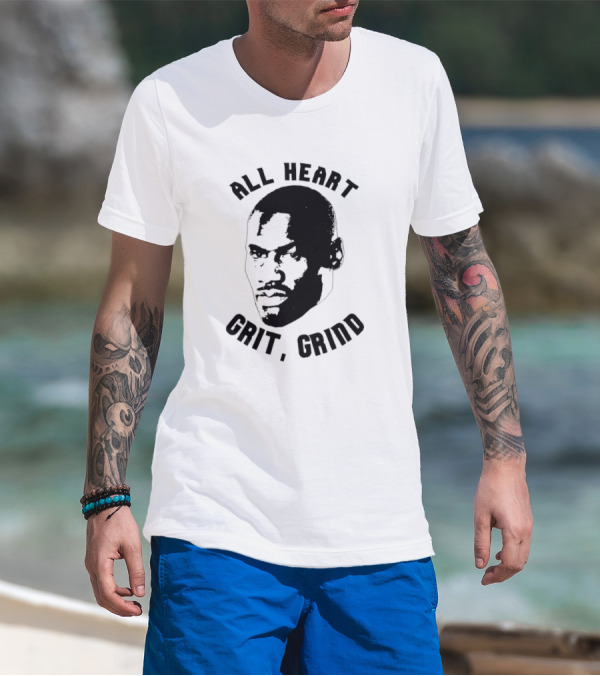 All Heart Grit Grind Iconic Tony Allen Face Outline T-Shirt