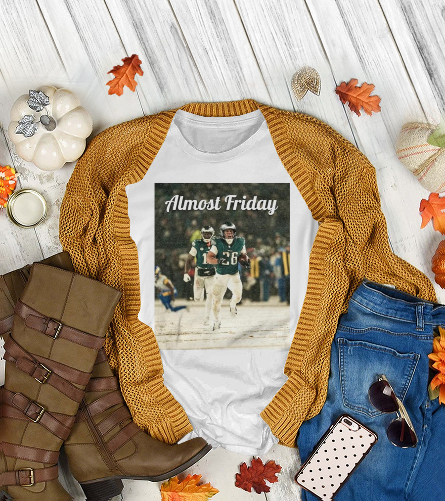 Almost Friday Miles Sanders Snow Football Game T-Shirt