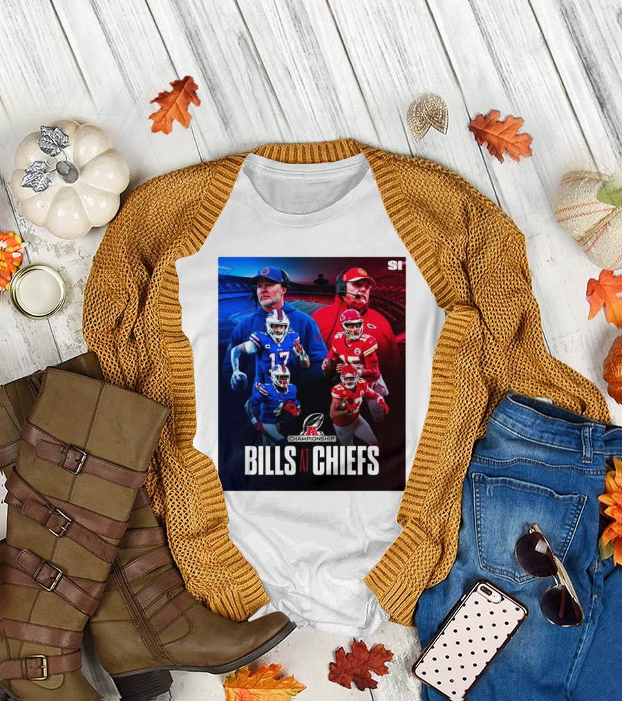 AFC Championship Bills at Chiefs Matchup Sports Illustrated T-Shirt