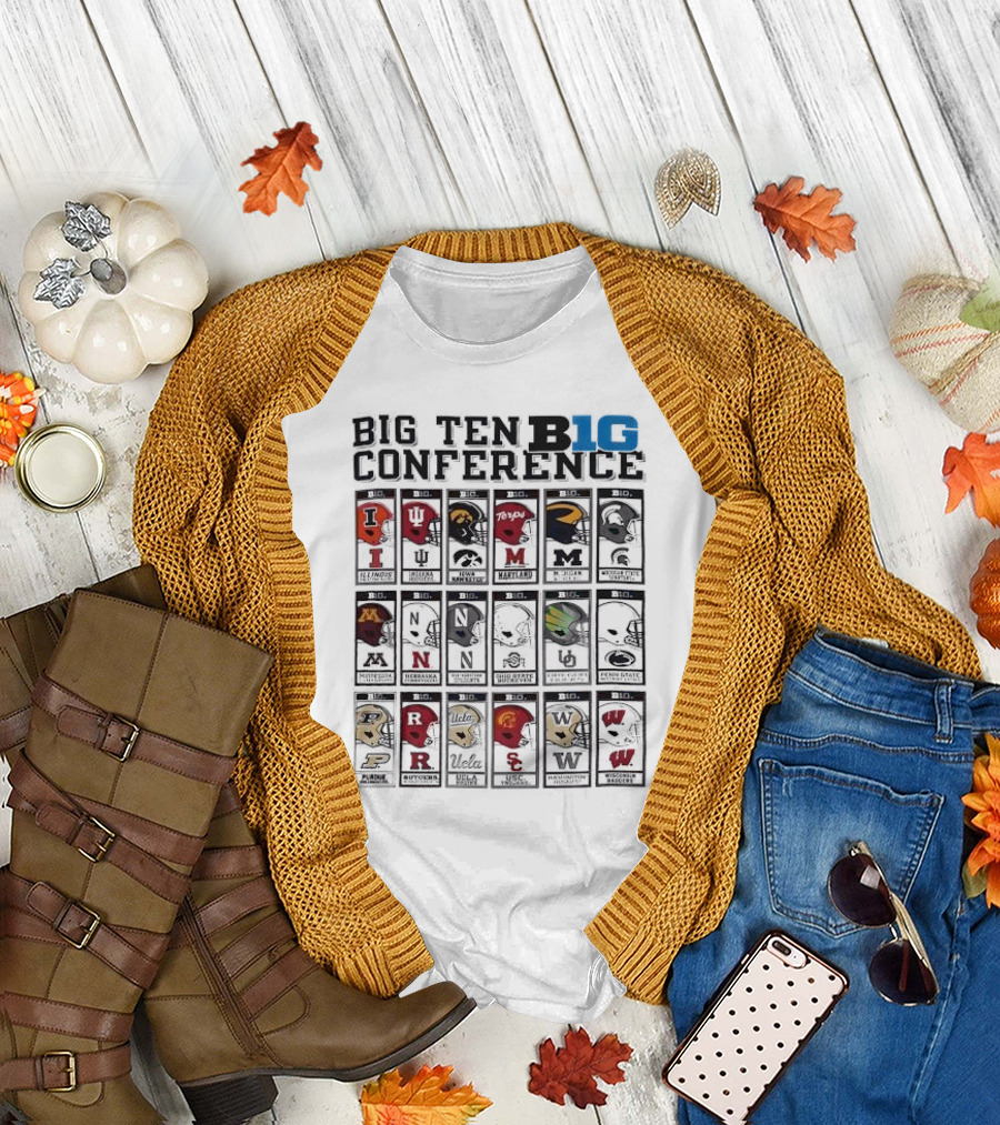 Big Ten Conference 2025 All Team Helmet Collection T-Shirt