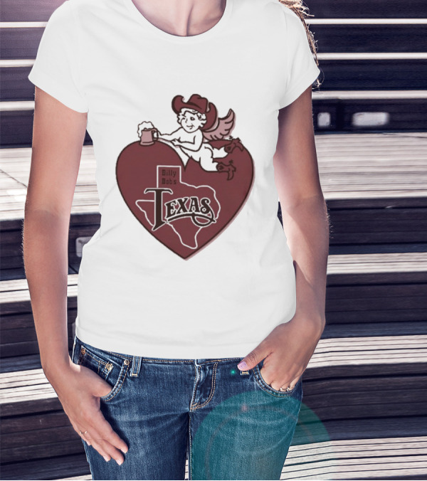Billy Bob’s Texas Cupids Heart With Cowboy Hat And T-Shirt