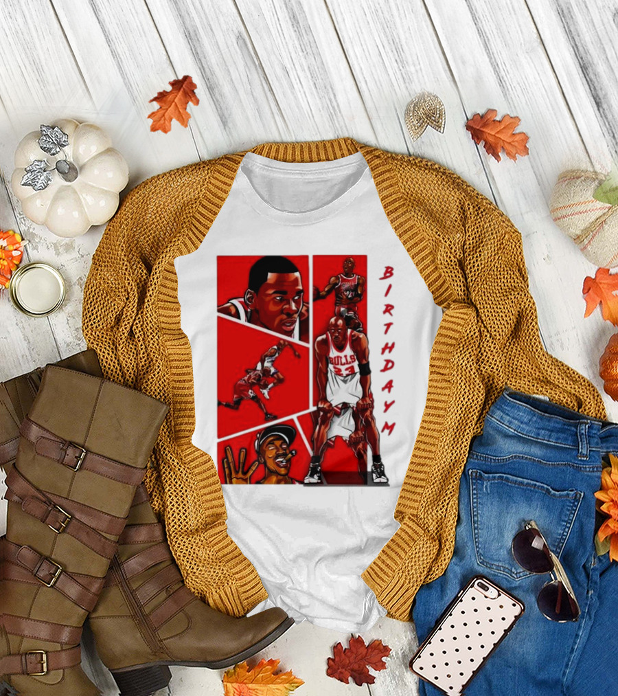 Birthday MJ Chicago Bulls Basketball Legends T-Shirt