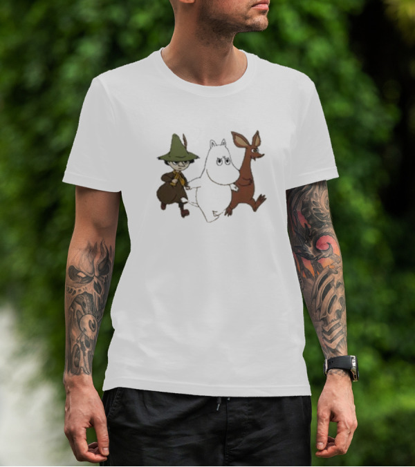 Bjork Moomin Sniff Snufkin Characters T-Shirt