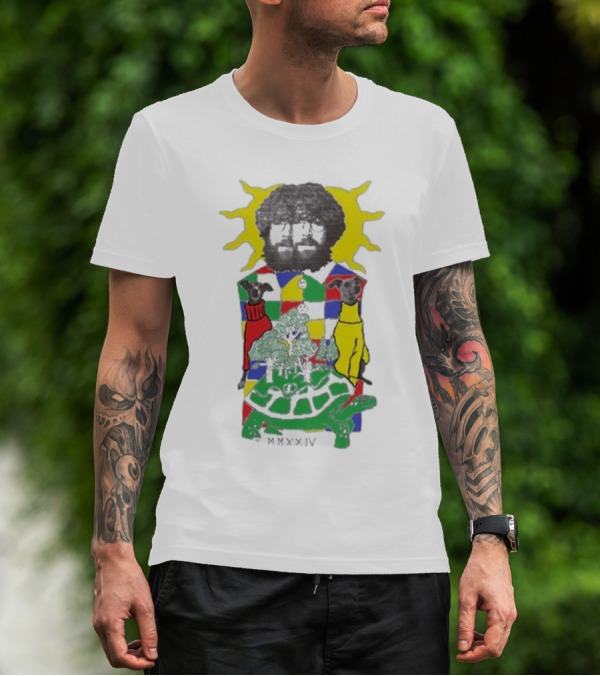 JW Francis Born Losers Records Sunburst Patchwork Dogs And Tortoise MMXXIV T-Shirt