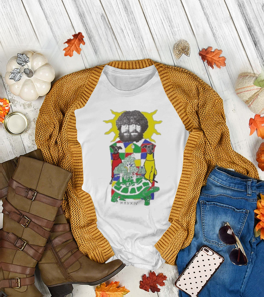 JW Francis Born Losers Records Sunburst Patchwork Dogs and Tortoise MMXXIV T-Shirt