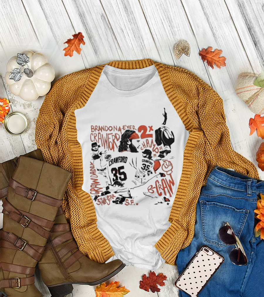 Brandon Crawford Forever Two Time Champion San Francisco Giants S.F. T-Shirt