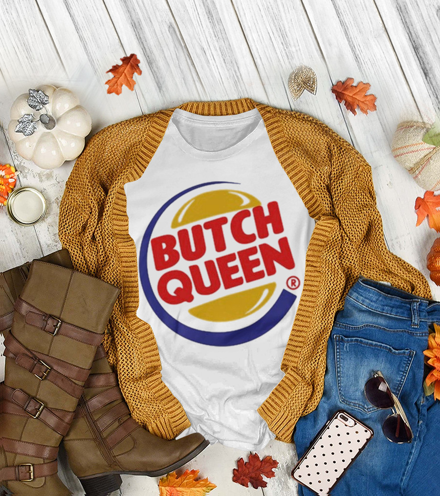 Butch Queen Burger King Parody Iconic Fast Food Logo Style T-Shirt