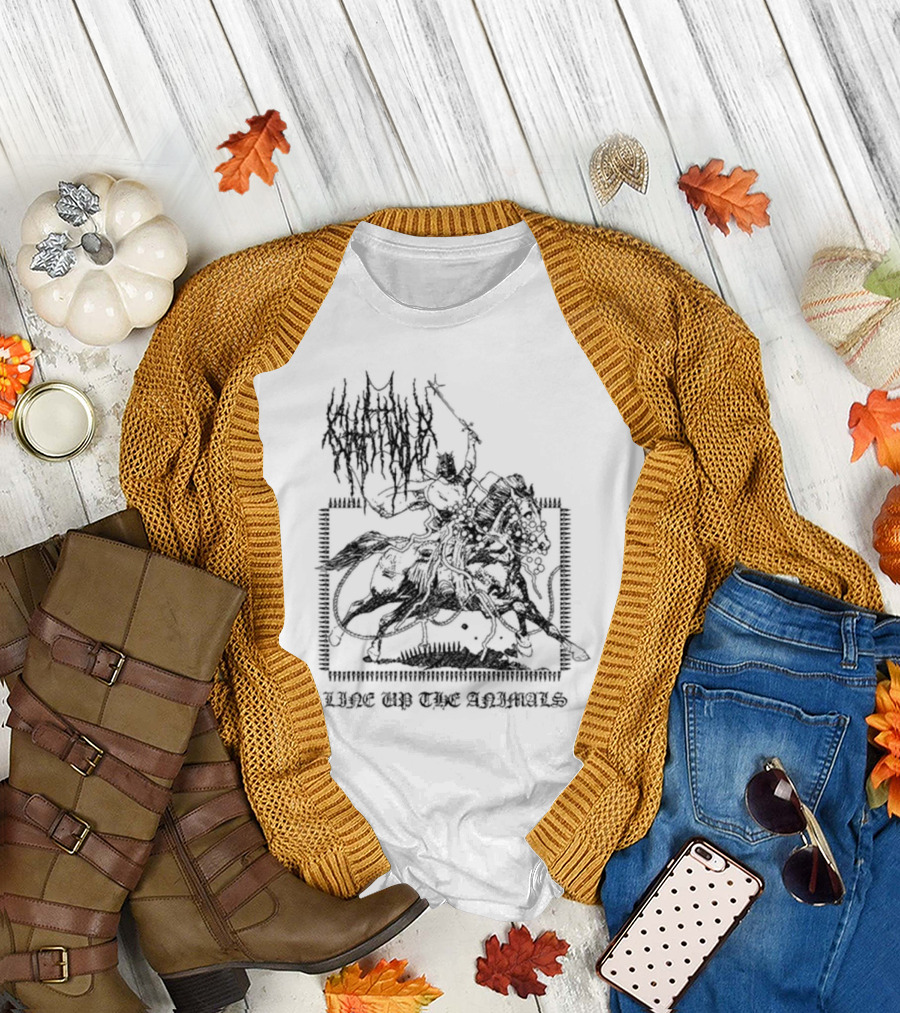 Chat Pile Line Up Looking Out for You Line Up The Animals T-Shirt