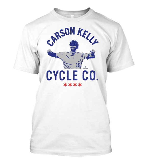 Carson Kelly Cycle Co MLBPA Number 15 Baseball Star Iconic Red Stars Theme T-Shirt