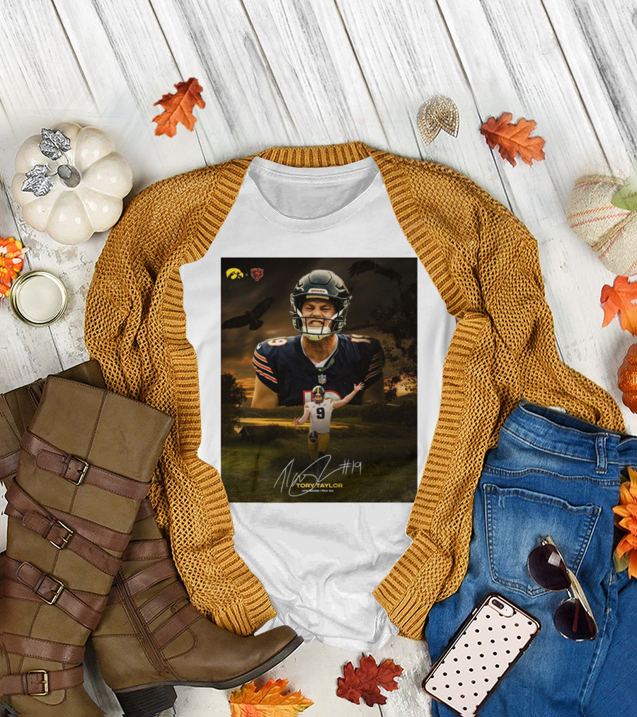Tory Taylor #19 Chicago Bears 4th Round Pick 122 Iowa City to Windy City T-Shirt