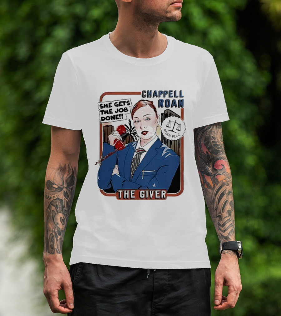 Chappell Roan The Giver Blue Suit Red Rose T-Shirt