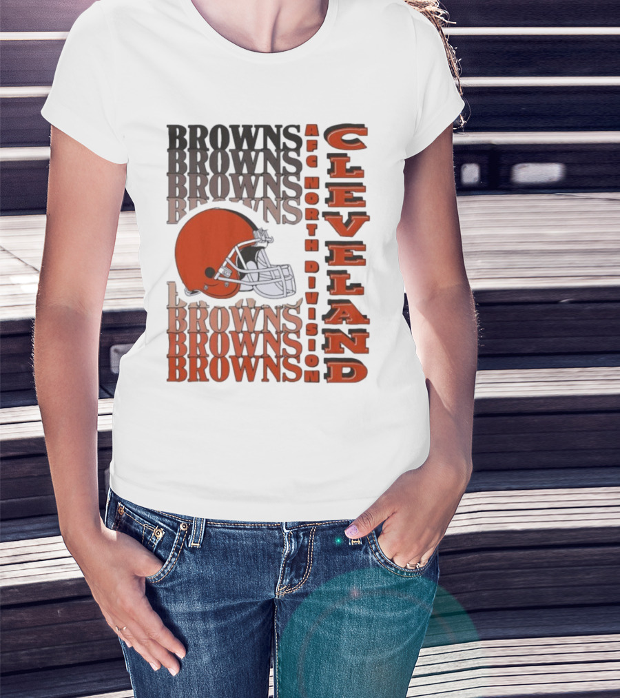 Cleveland Browns AFC North Division Browns Helmet T-Shirt