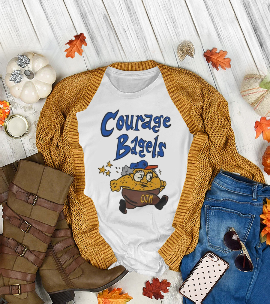 Courage Bagels OJM Character with New York Mets Cap T-Shirt