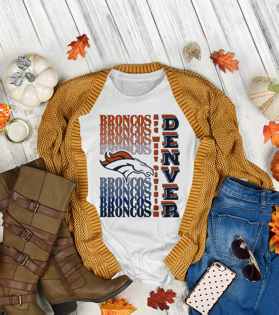 Denver Broncos AFC West Division Broncos Broncos Broncos Denver T-Shirt