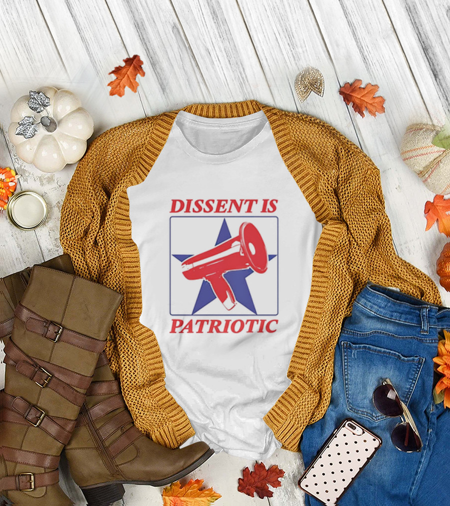 Patriotic Megaphone in Star Symbol Dissent T-Shirt