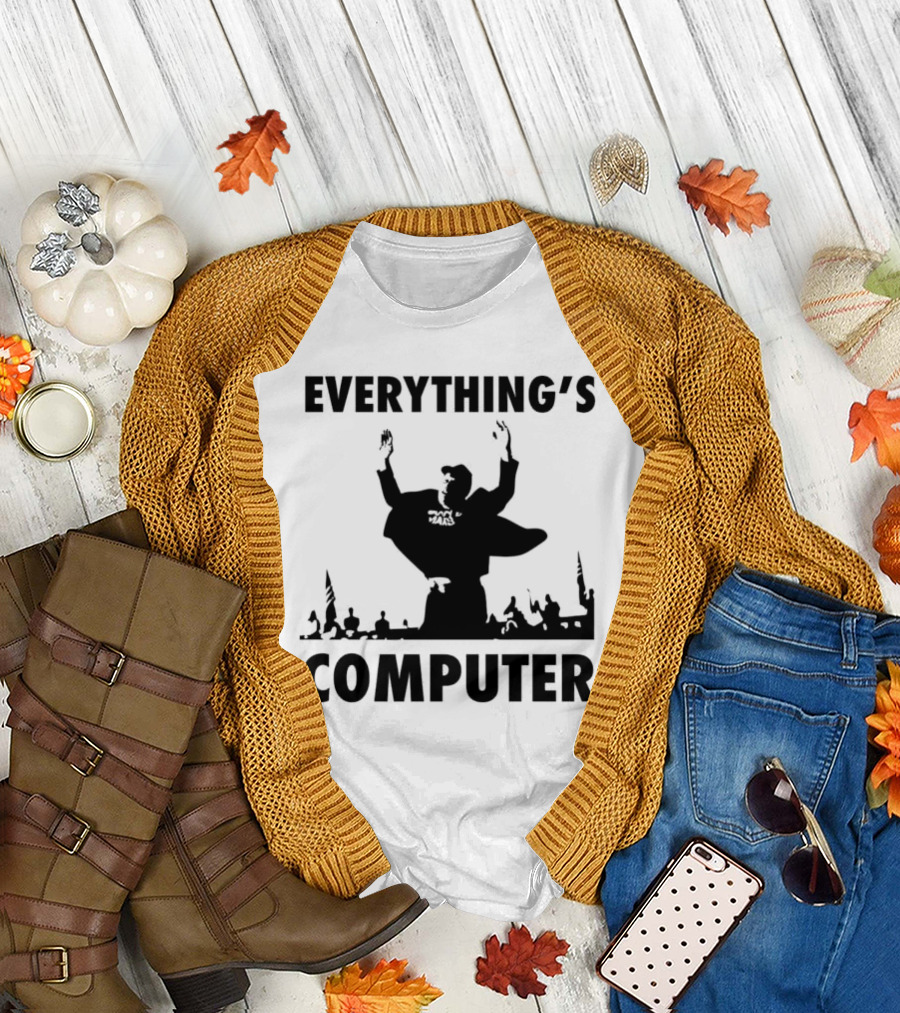 Elon Musk Raise His Hands Up Everything’s Computer T-Shirt