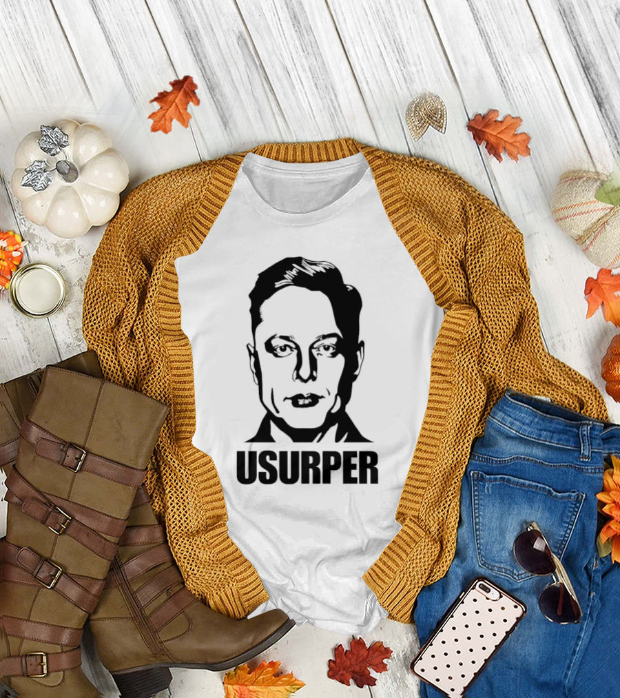 Elon Musk Usurpator Iconic Minimalist Style T-Shirt