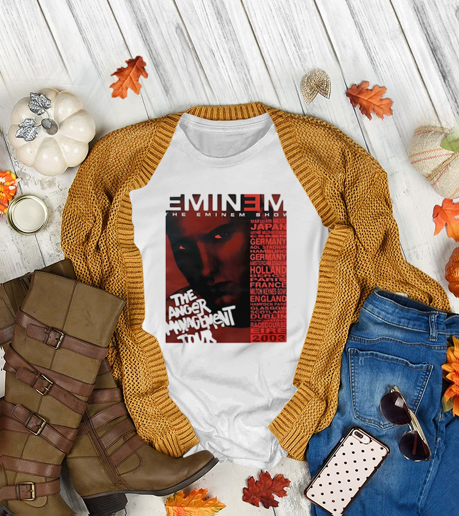 Eminem The Eminem Show The Anger Management Tour 2003 Japan Germany Holland France England Scotland Ireland T-Shirt