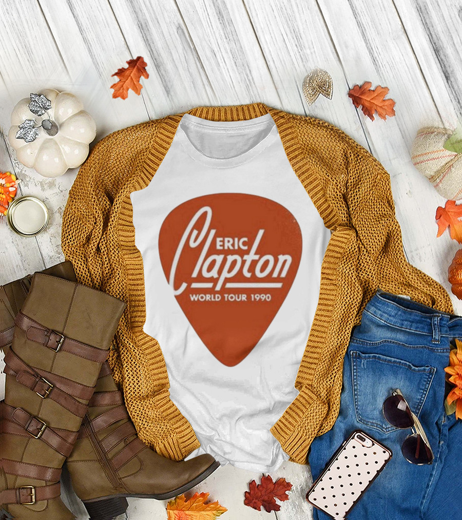 Eric Clapton World Tour 1990 Guitar Pick T-Shirt
