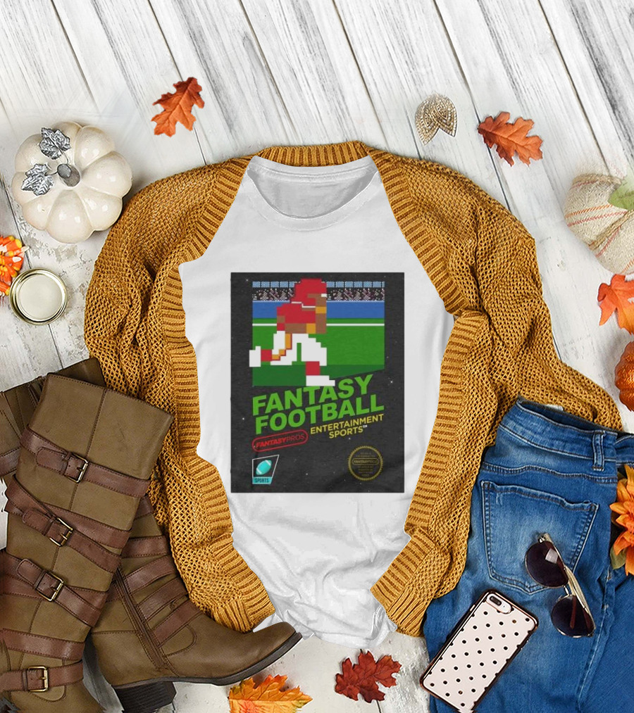 Fantasy Football Fantasypros Entertainment Sports Retro Pixel Art Player T-Shirt