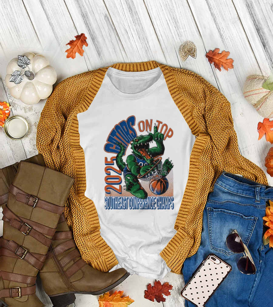 2025 Gators On Top Southeast Conference Champs T-Shirt