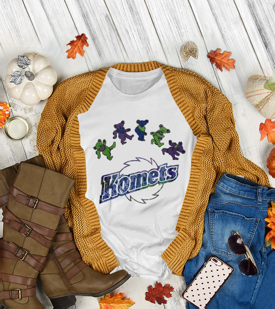 Fort Wayne Komets Grateful Dead Night 2025 Hockey Bears T-Shirt