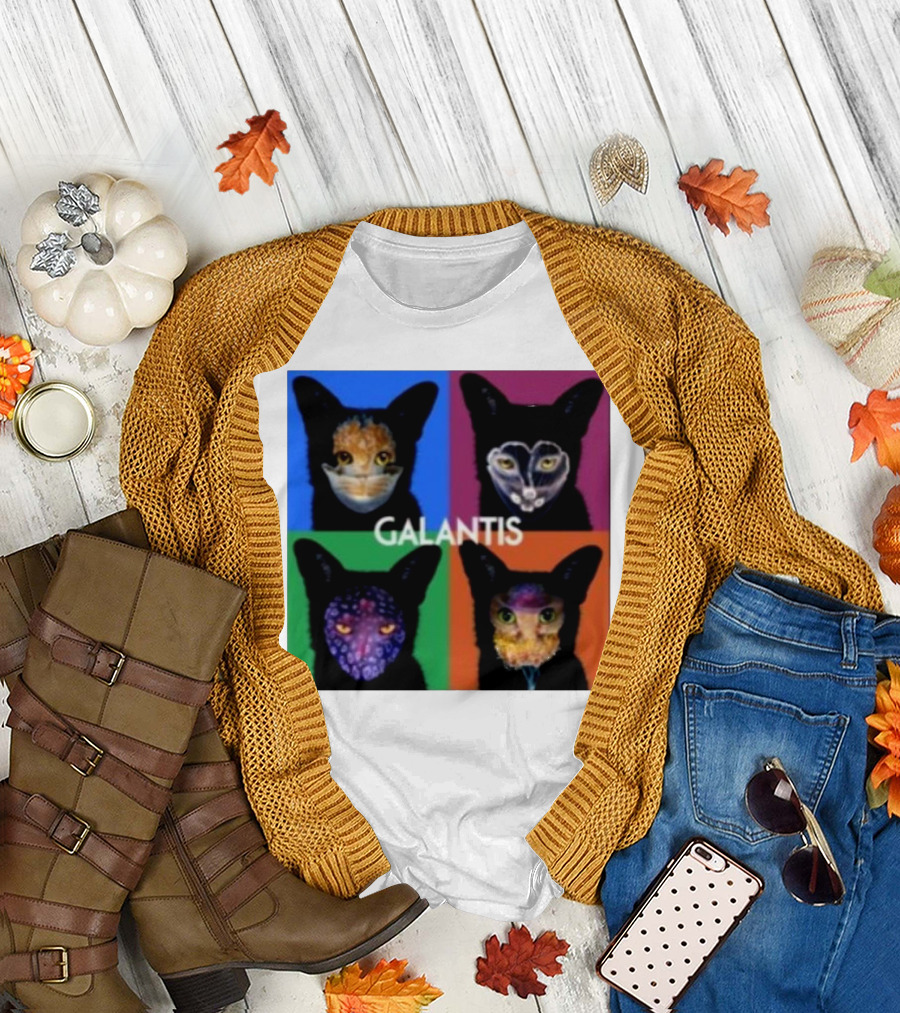 Galantis 4x Seafox Colorful Pop Art Quadrant T-Shirt