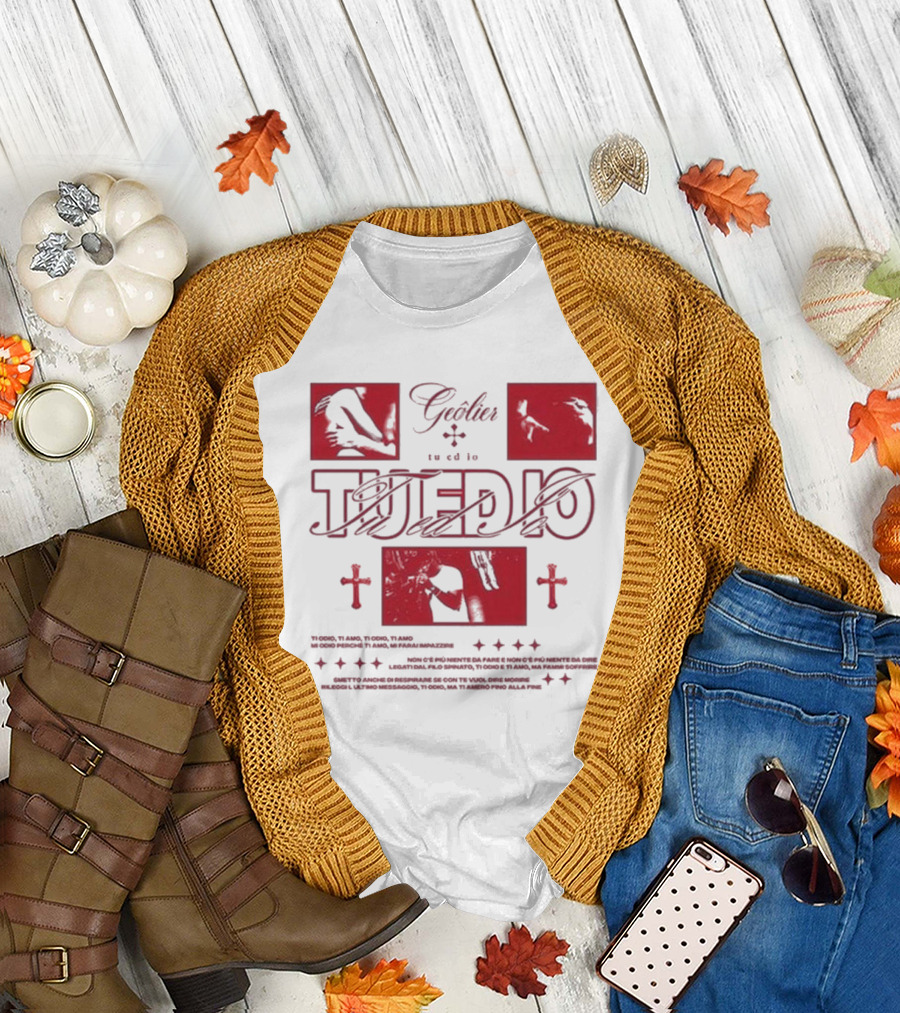 Tu Ed Io Geolier Iconic Visual Elements and Text T-Shirt