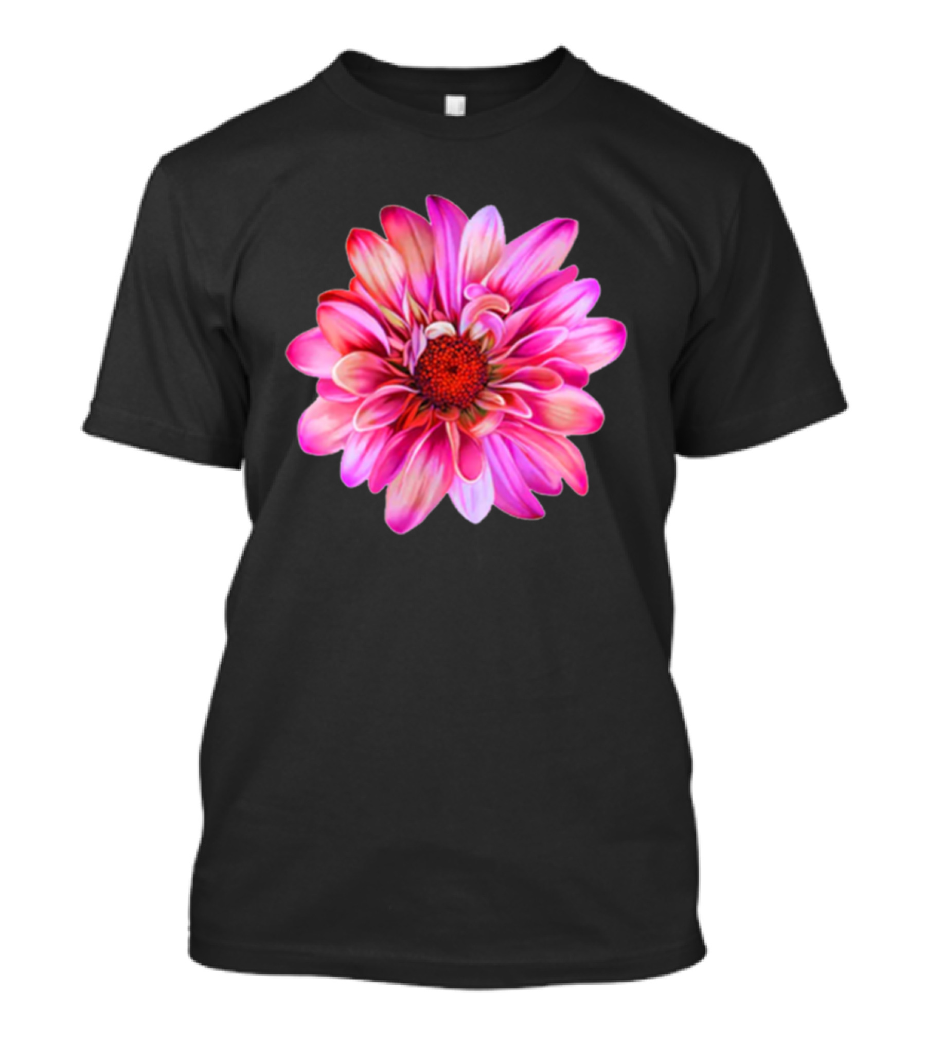 Fuchsia Sunflower Simple Floral Blossom With Vibrant Pink Petals T-Shirt