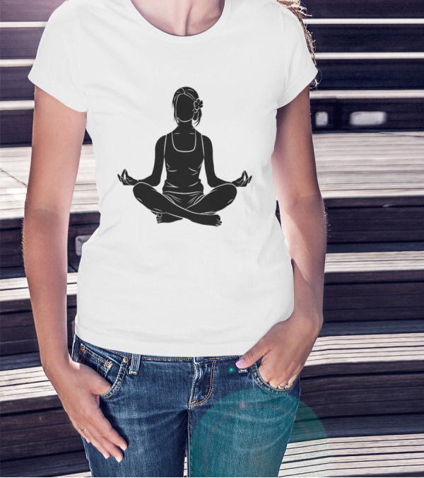 Namast'ay Home Get High Weed Yoga Meditation Pose T-Shirt