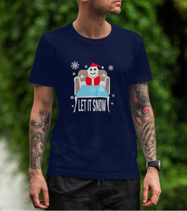 Funny Santa Let It Snow Holiday Humor T-Shirt