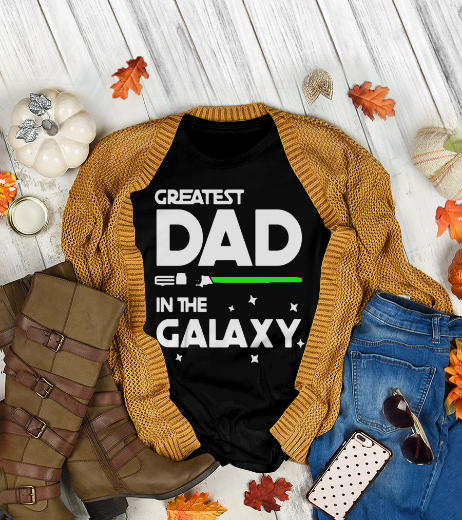 Greatest Dad in the Galaxy Lightsaber T-Shirt