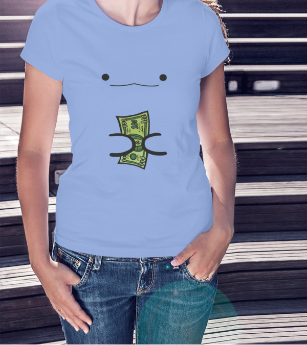 Turkey By ZHC Smiling Cartoon Creature Holding Money T-Shirt