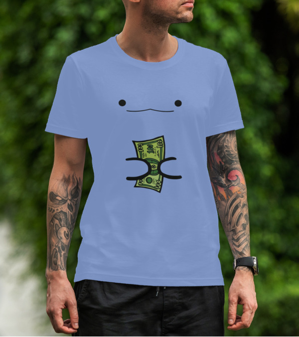 Turkey By ZHC Smiling Cartoon Creature Holding Money T-Shirt