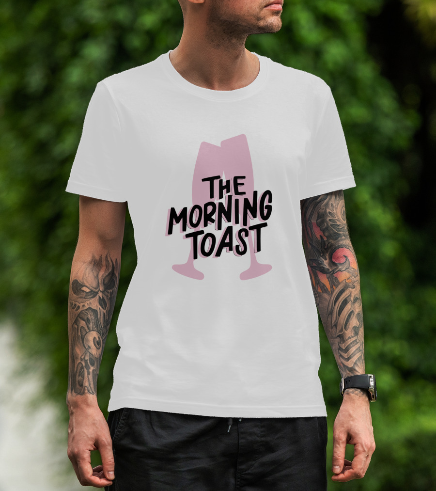 The Morning Toast Pink Glasses Logo Merch T-Shirt