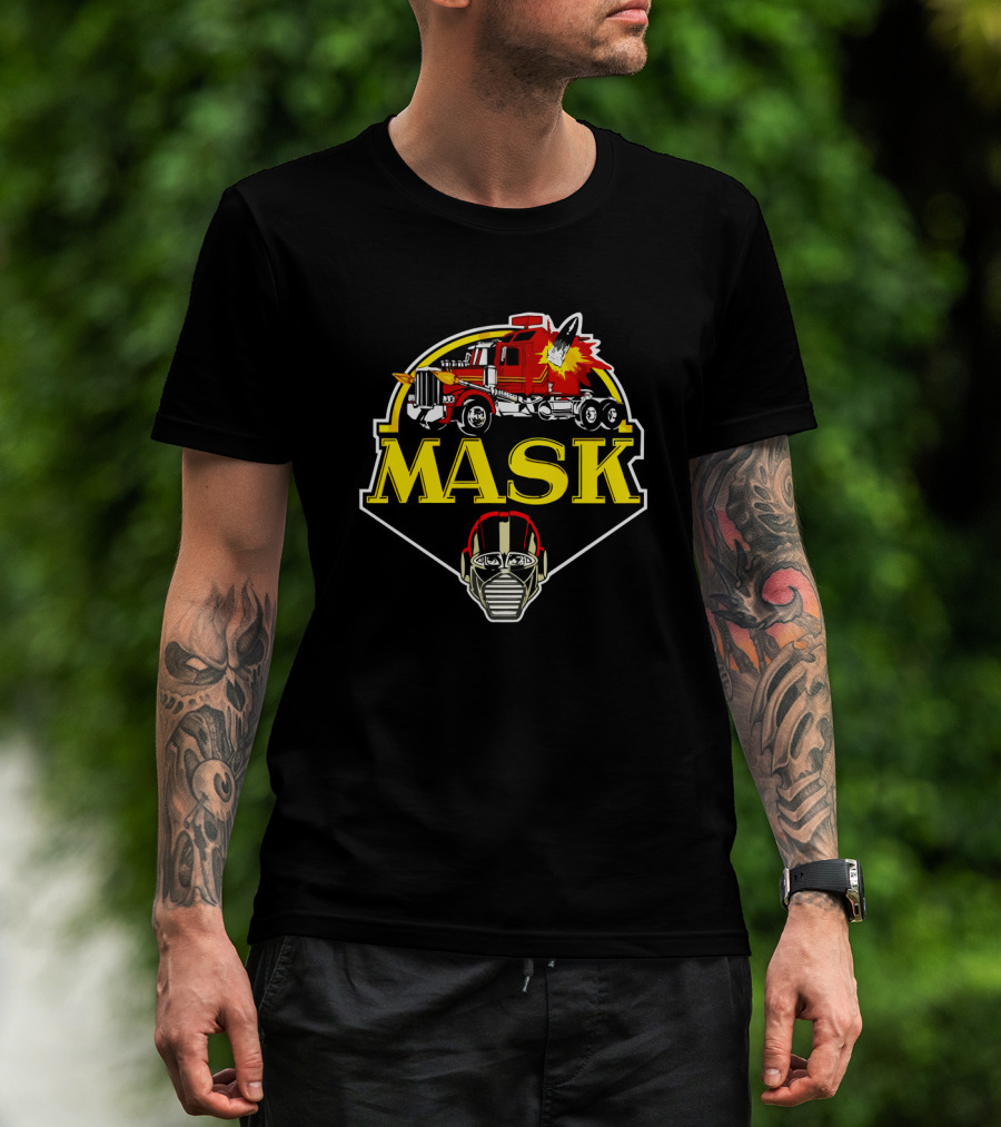 MASK Truck Explosion Face Mask T-Shirt