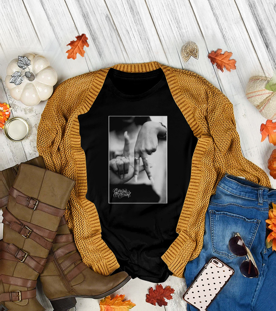 Esteban Oriol LA Fingers Gesture Black and White Photography T-Shirt