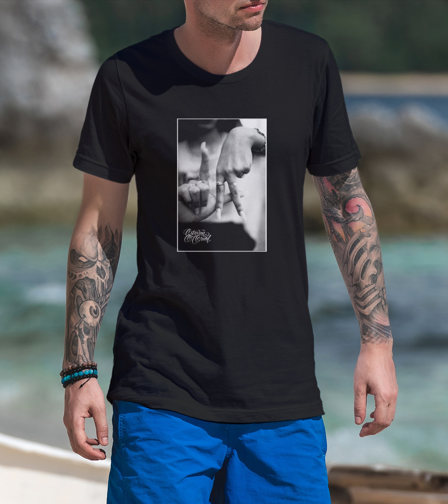 Esteban Oriol LA Fingers Gesture Black And White Photography T-Shirt